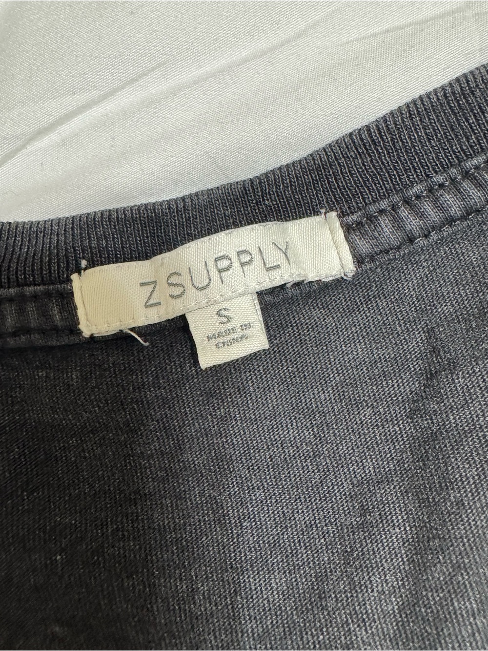 Z Supply Black V-Neck Tank Top - Vintage Washed Black - Picture 2 of 4